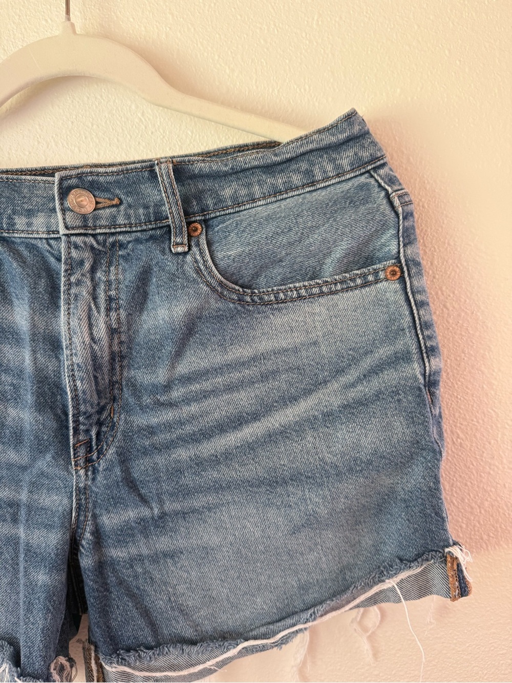 American Eagle Outfitters Light Blue Denim Cutoff Shorts